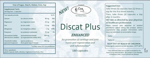 Cox Discat Plus Enhanced Label